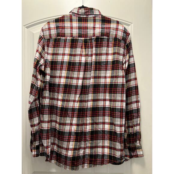 Chaps Men’s Long Sleeve Plaid Flannel Button Down Soft Casual Shirt Size L Red - Picture 4 of 4